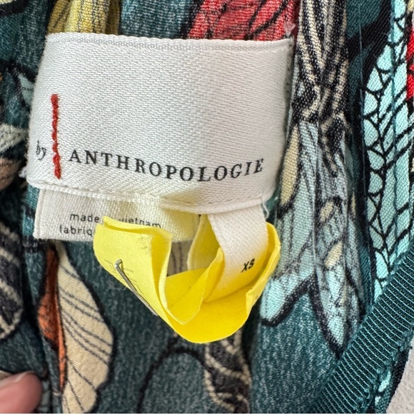 Anthropologie Geneva Halter Wide Leg Floral Jumpsuit Green Size XS - Picture 10 of 14